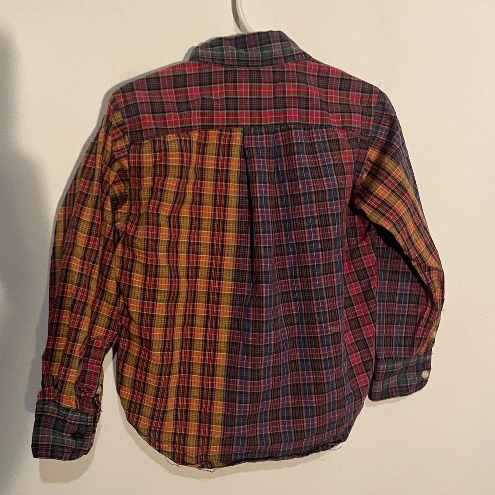 Ralph Lauren Polo Child's BoyLS Shirt Plaid Multi Color red‎ Horse size 3T